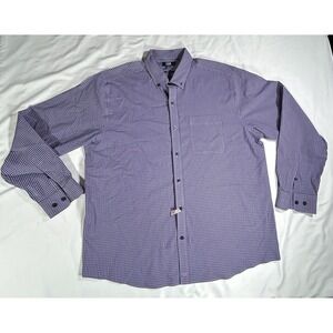 Cutter & Buck button down long sleeve purple and navy‎ shirt mens XL casual